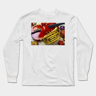 Trumpet And Violin Christmas Long Sleeve T-Shirt